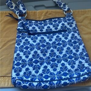 Vera Bradley Blue and White Floral Shoulder Bag